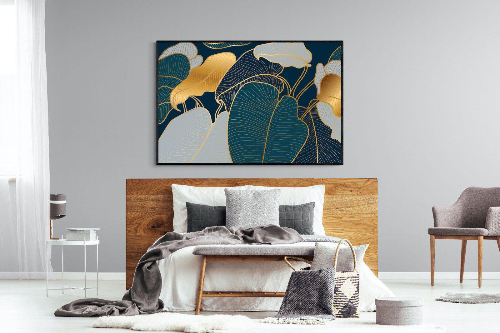 Art Deco-Wall_Art-150 x 100cm-Mounted Canvas-Black-Pixalot