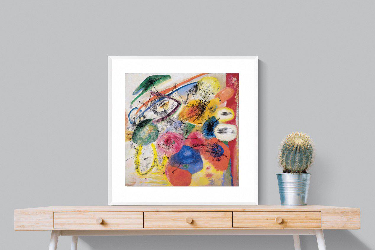 Black Lines-Wall_Art-80 x 80cm-Framed Print-White-Pixalot