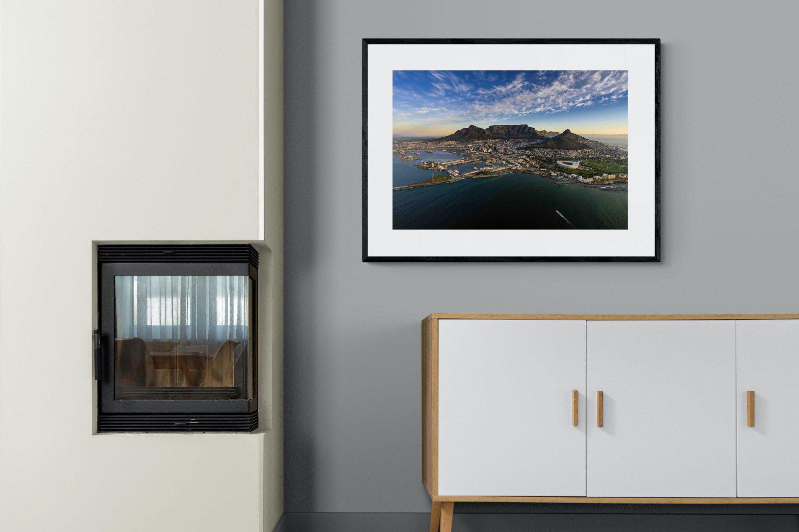 Cape Town-Wall_Art-100 x 75cm-Framed Print-Black-Pixalot