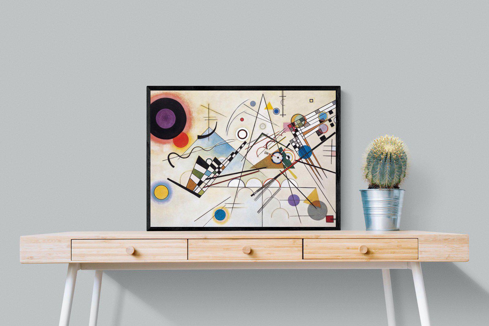 Composition VIII-Wall_Art-80 x 60cm-Mounted Canvas-Black-Pixalot