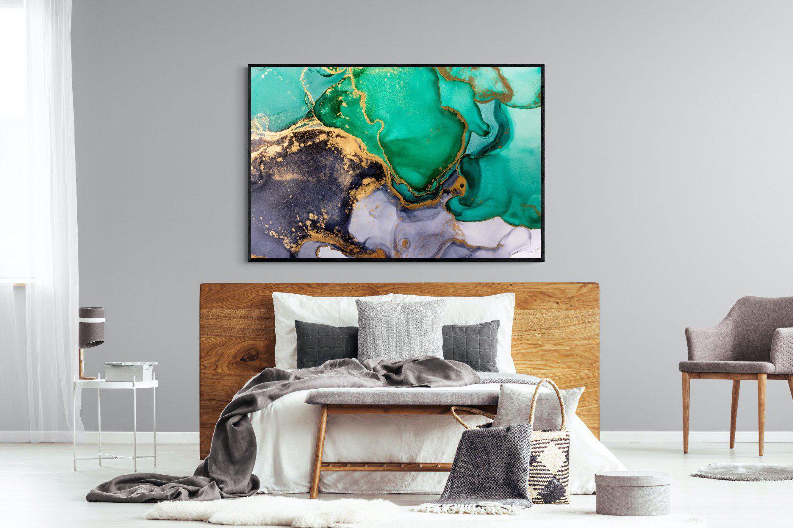 Crème de Menthe-Wall_Art-150 x 100cm-Mounted Canvas-Black-Pixalot