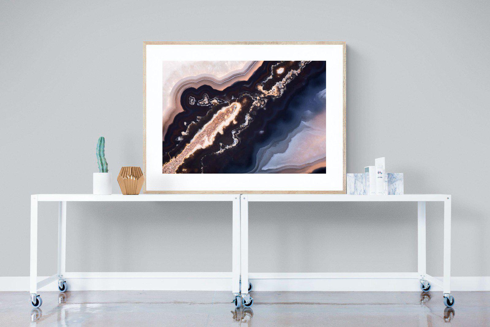 Gold Vein-Wall_Art-120 x 90cm-Framed Print-Wood-Pixalot