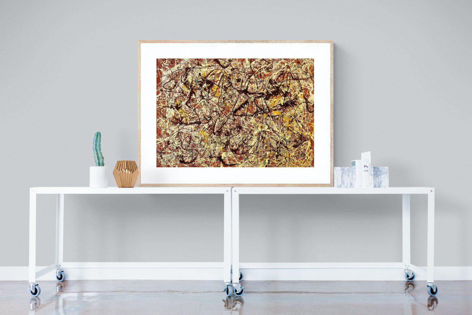 Mural on Indian Red Ground-Wall_Art-120 x 90cm-Framed Print-Wood-Pixalot