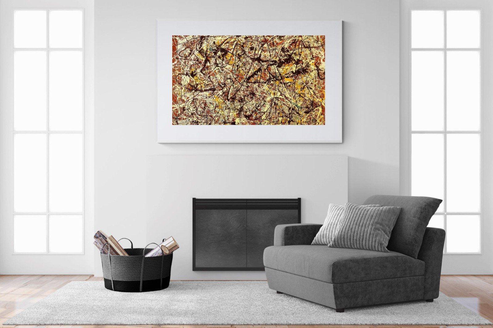 Mural on Indian Red Ground-Wall_Art-150 x 100cm-Framed Print-White-Pixalot