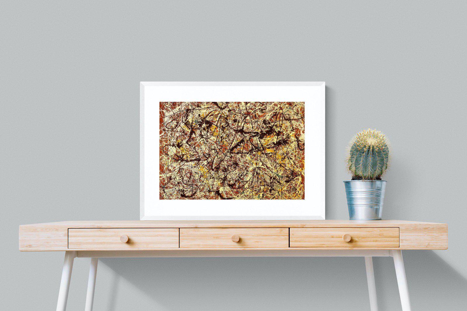 Mural on Indian Red Ground-Wall_Art-80 x 60cm-Framed Print-White-Pixalot