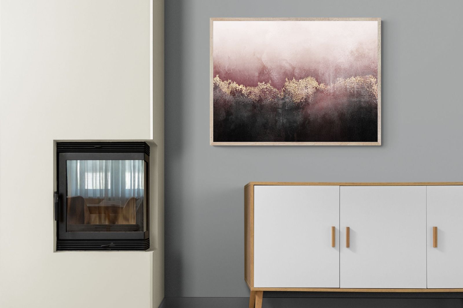 Pink Sky-Wall_Art-100 x 75cm-Mounted Canvas-Wood-Pixalot
