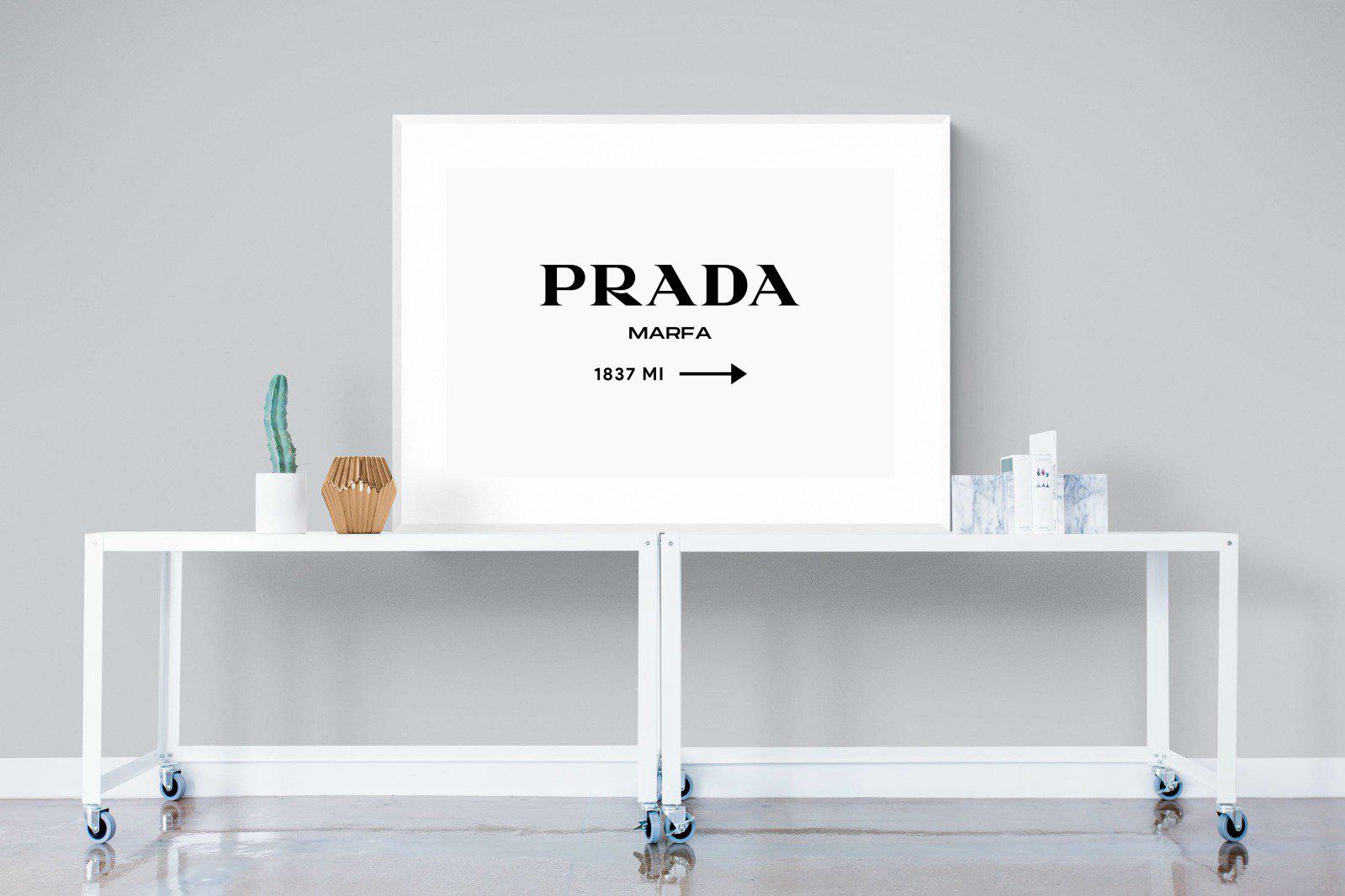Prada Marfa 1837-Wall_Art-120 x 90cm-Framed Print-White-Pixalot