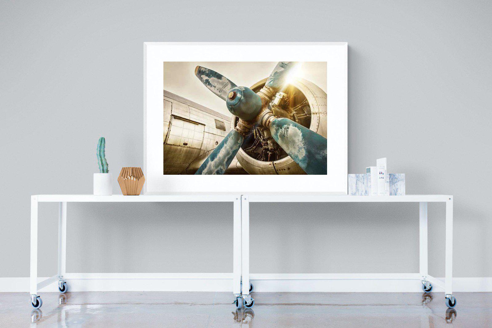 Propeller-Wall_Art-120 x 90cm-Framed Print-White-Pixalot