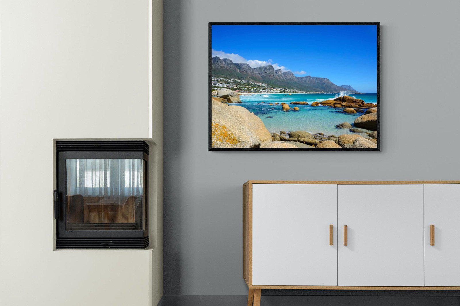 Twelve Apostles-Wall_Art-100 x 75cm-Mounted Canvas-Black-Pixalot