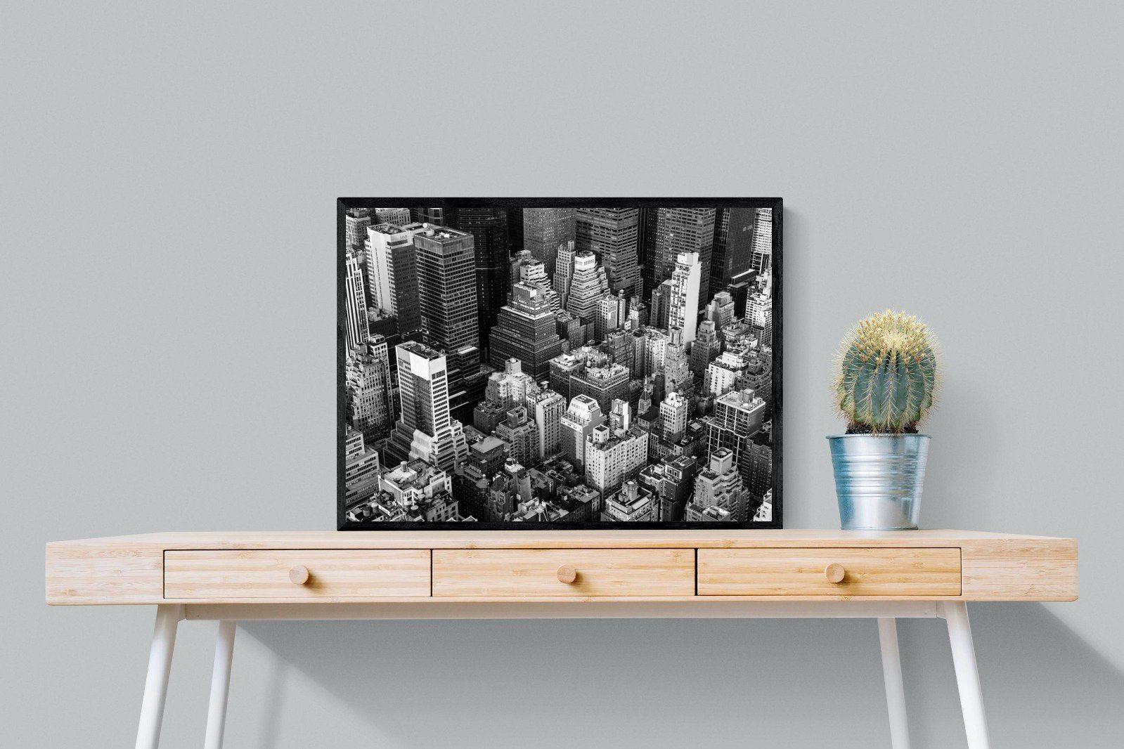 Vintage NYC-Wall_Art-80 x 60cm-Mounted Canvas-Black-Pixalot