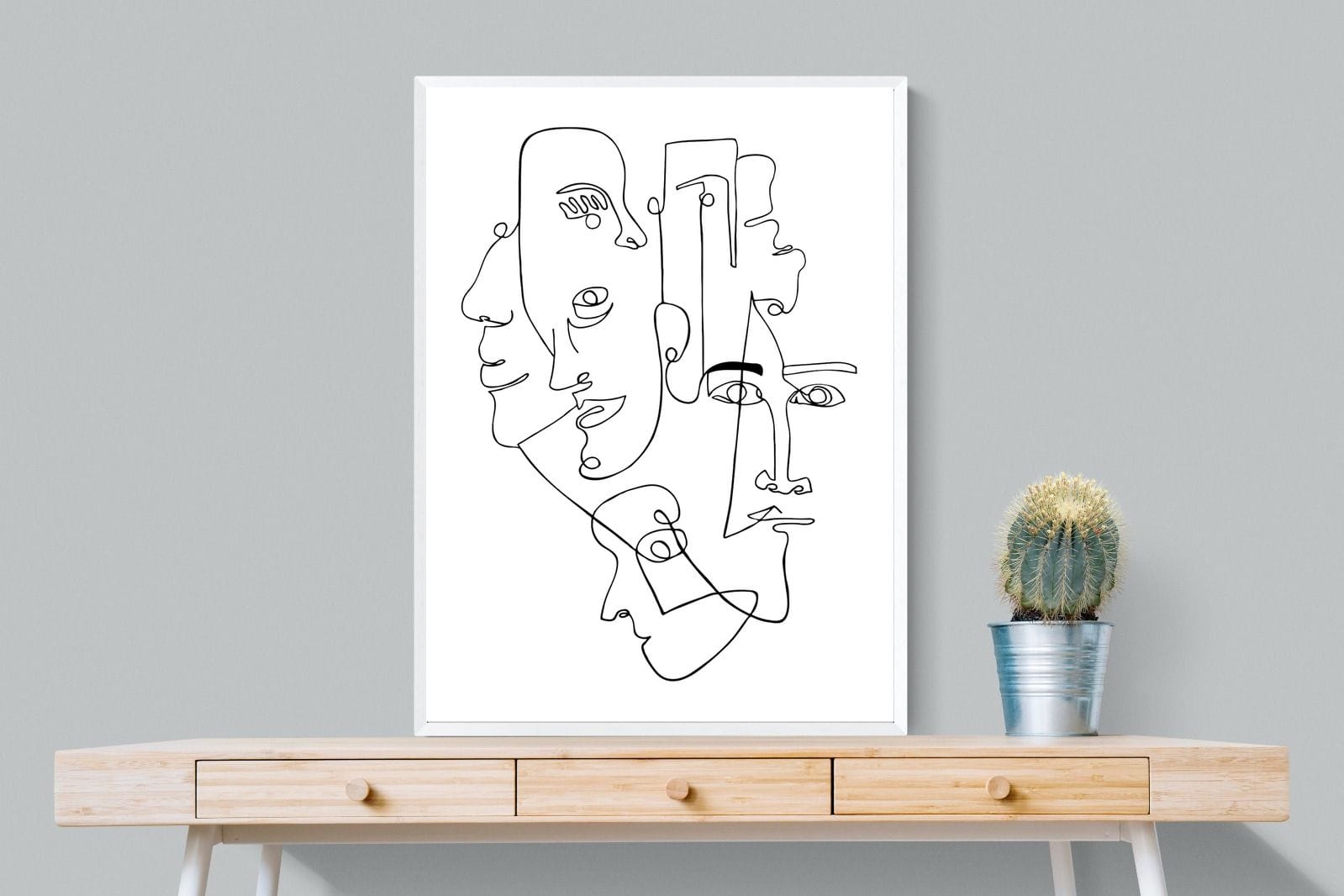 Face to Face-Wall_Art-75 x 100cm-Mounted Canvas-White-Pixalot