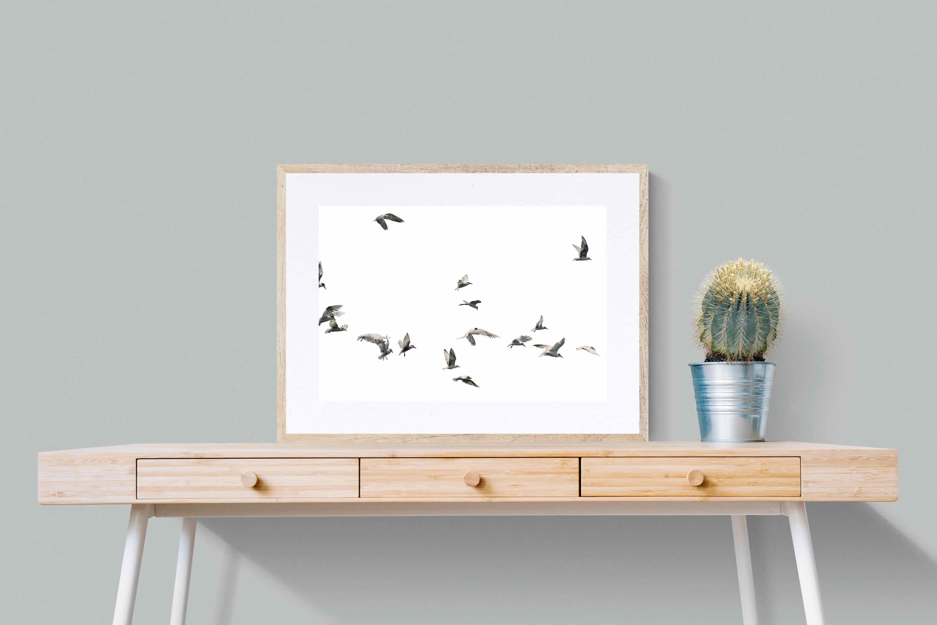 In Flight-Wall_Art-80 x 60cm-Framed Print-Wood-Pixalot