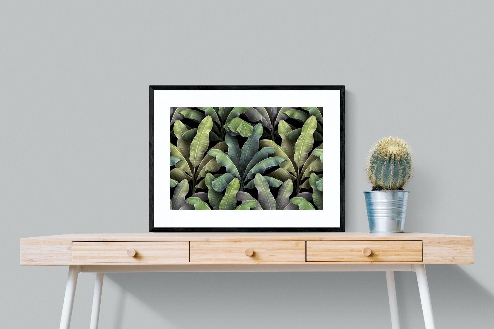 Lost in the Jungle-Wall_Art-80 x 60cm-Framed Print-Black-Pixalot